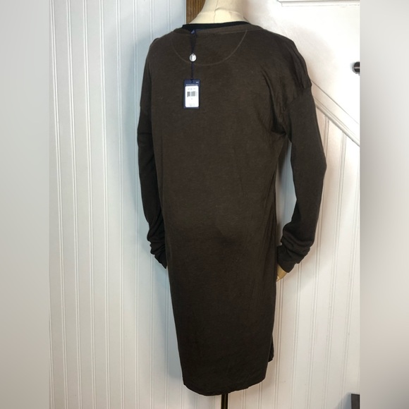 RALPH LAUREN Brown Long Sleeve Henley Dress Size XL NWT with flaw - Picture 10 of 13